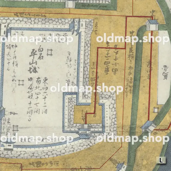 奥州仙台領白石城絵図 正保年間(1644-1648) - 画像 (2)
