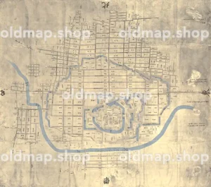若松城下絵図 正保3年(1646)
