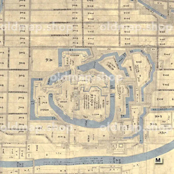 陸奥之内会津城下絵図　若松城下絵図 正保3年(1646)