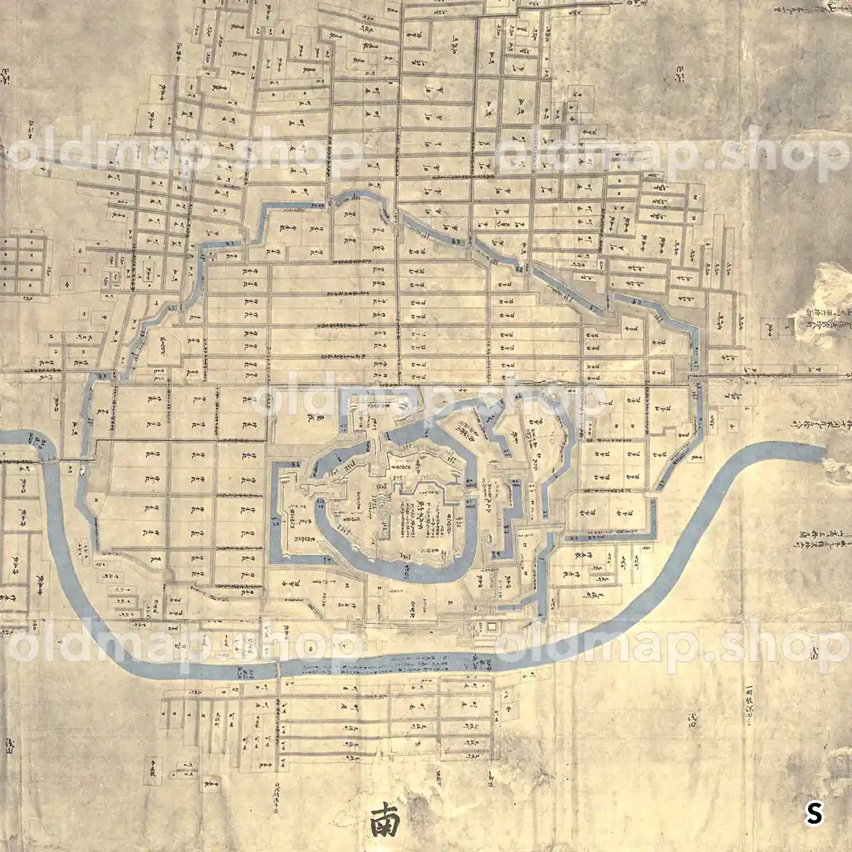 若松城下絵図 正保3年(1646)