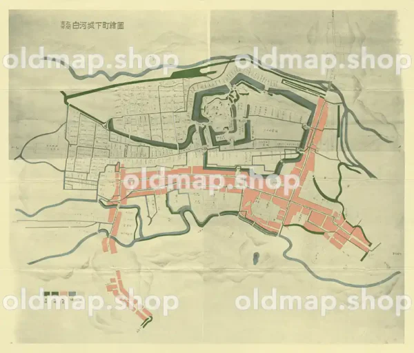 白河城下絵図 寛政年間(1789-1801)
