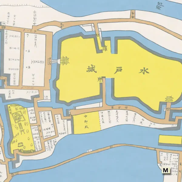 水戸地図　水戸城下町絵図 天保14年(1843)