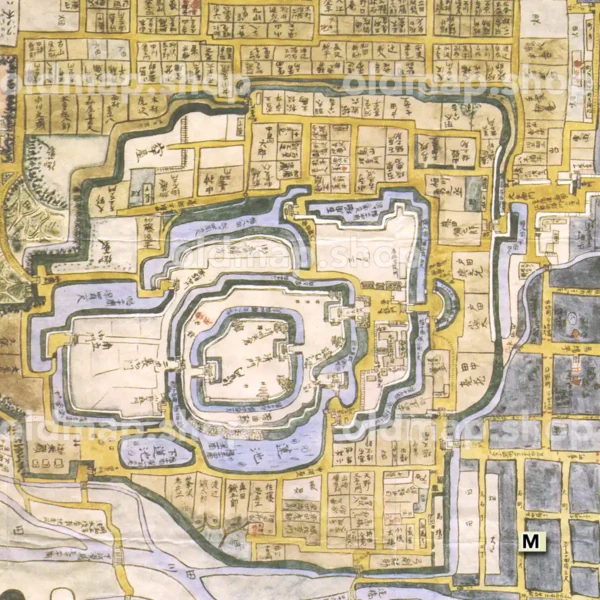 宇都宮城下町絵図 嘉永年間(1849-1854)