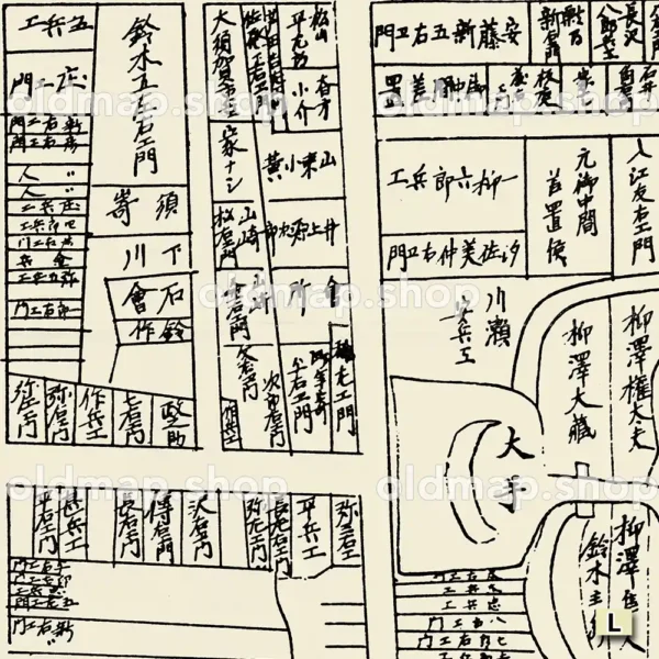 川越城下絵図 元禄7年(1694) - 画像 (2)