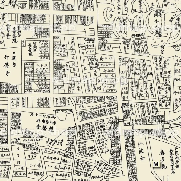 川越城下絵図 元禄7年(1694)