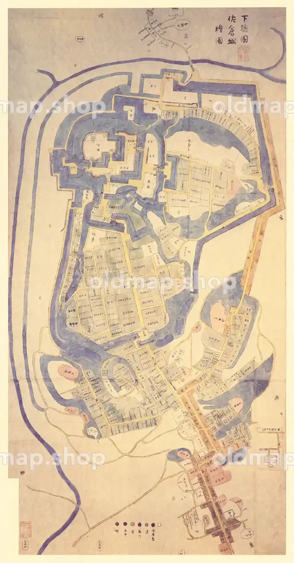 佐倉城下町絵図 寛文-延宝(1662-1681)