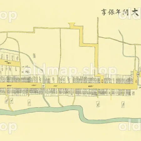 大多喜城下町絵図 享保年間(1717-1736)