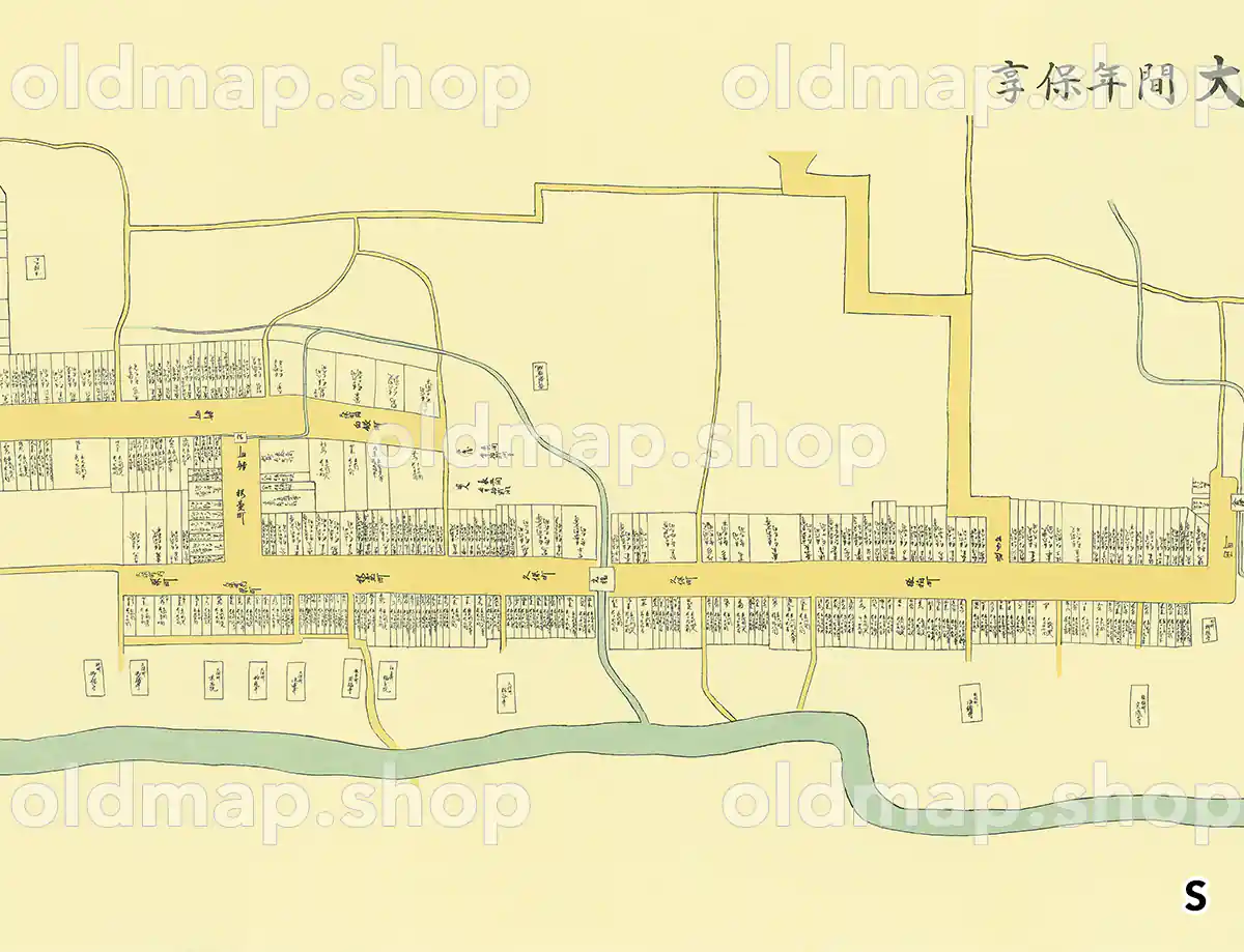 大多喜城下町絵図 享保年間(1717-1736)