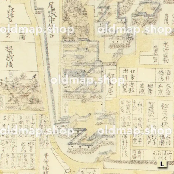 新添江戸図 明暦年間(1656-1658) - 画像 (2)