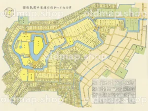 新発田城下町絵図 明治初年(1868)