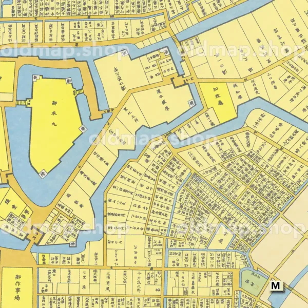 新発田城下町絵図 明治初年(1868)