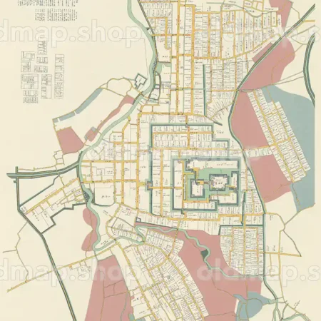 長岡城下町絵図 慶応年間(1866-1868)