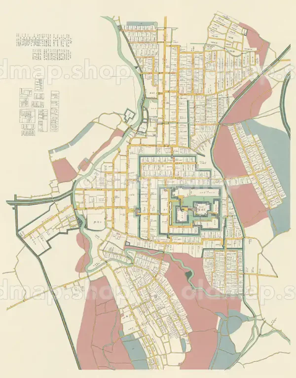 長岡城下町絵図 慶応年間(1866-1868)