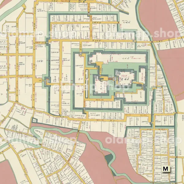 長岡城下町絵図 慶応年間(1866-1868)