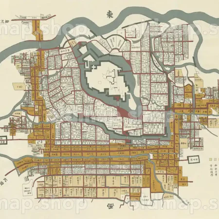 越後国 高田城下町図 松平越後守中将家時代(1624-1698)