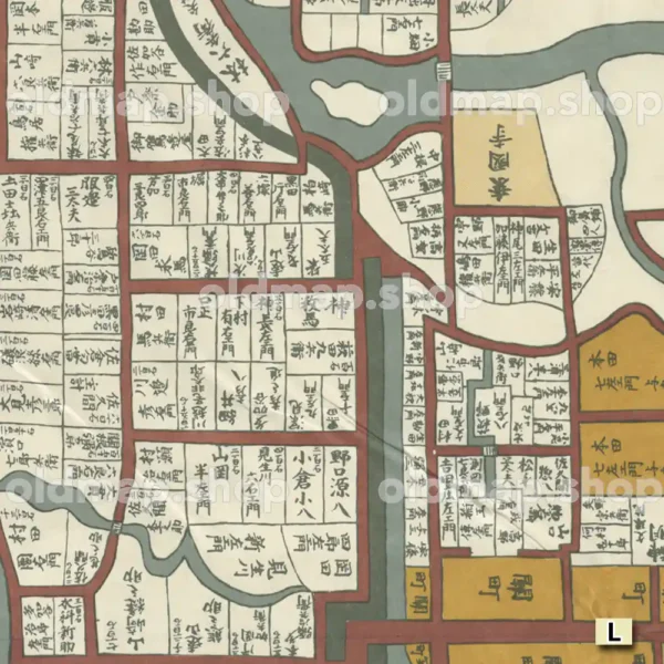 越後国 高田城下町図 (1624-1698) - 画像 (2)