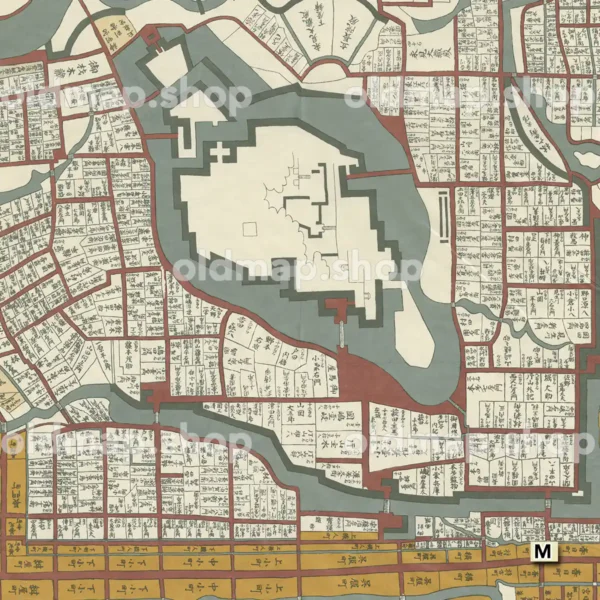 越後国 高田城下町図 (1624-1698)