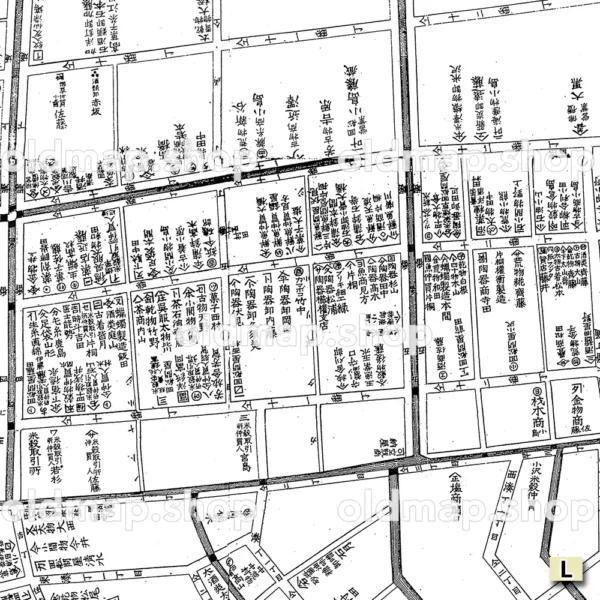 新潟市商業家明細図 明治21年(1888) - 画像 (2)