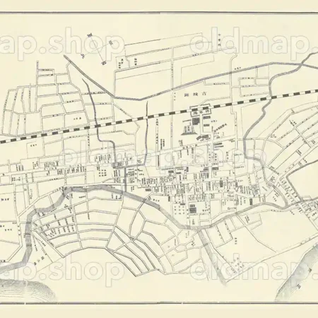 長岡案内図 明治31年(1898)