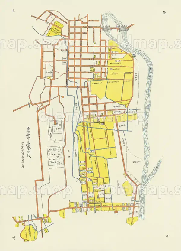 高岡町図 明和8年(1771)