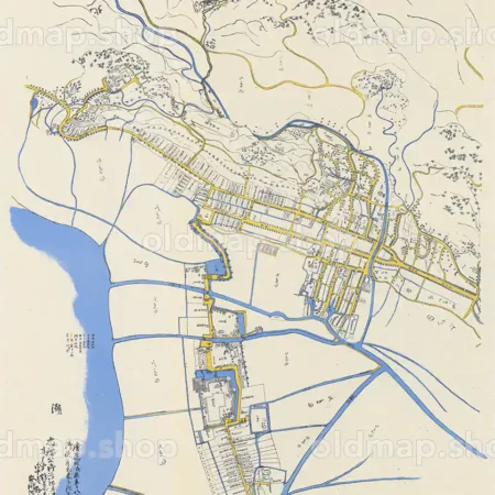 諏訪高島城下町絵図 慶応4年(1868)