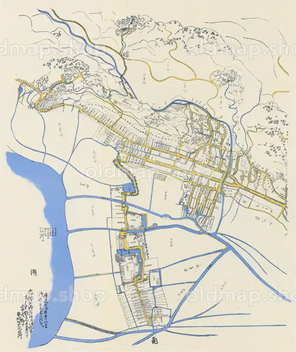 諏訪高島城下町絵図 慶応4年(1868)