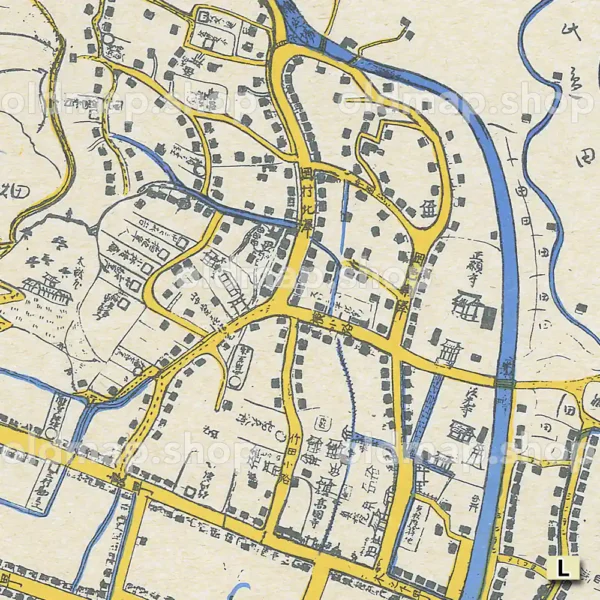 諏訪高島城下町絵図 慶応4年(1868) - 画像 (2)