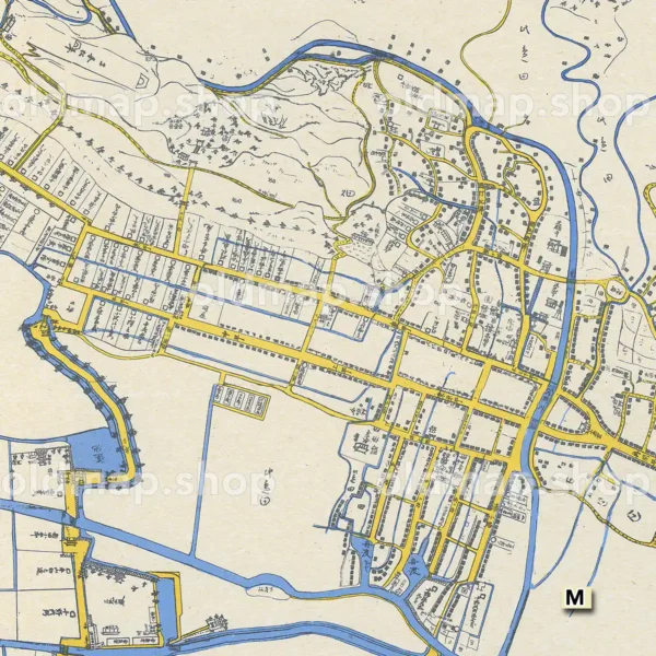 諏訪高島城下町絵図 慶応4年(1868)