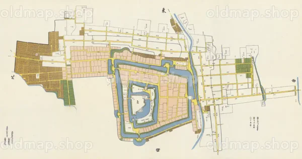 国宝 松本城下町絵図 享保13年(1728)