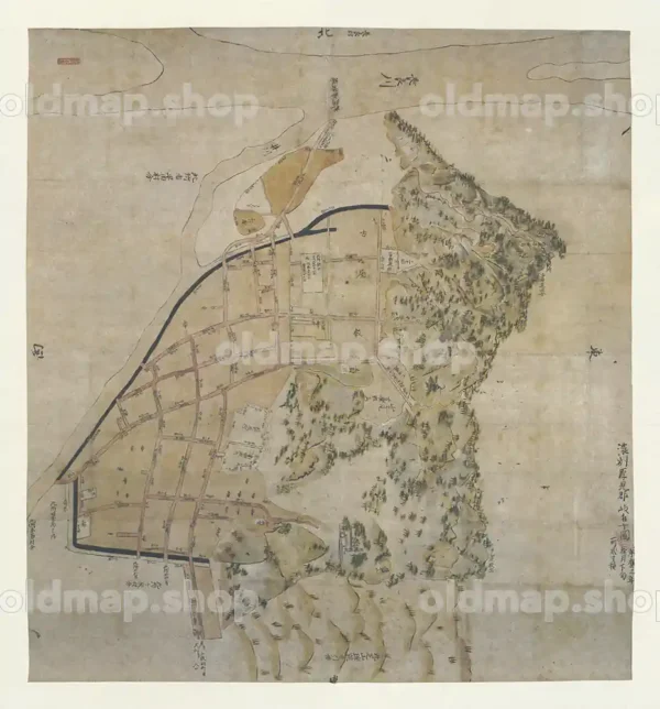 濃州厚見郡岐阜図 承応年間(1653-1655)