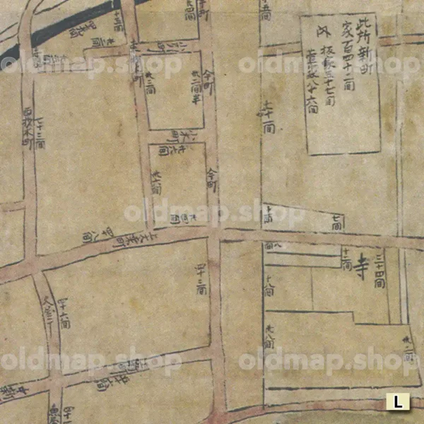 濃州厚見郡岐阜図 承応年間(1653-1655)