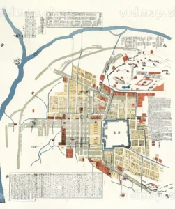 駿河国駿府古絵図 寛永15年(1638)
