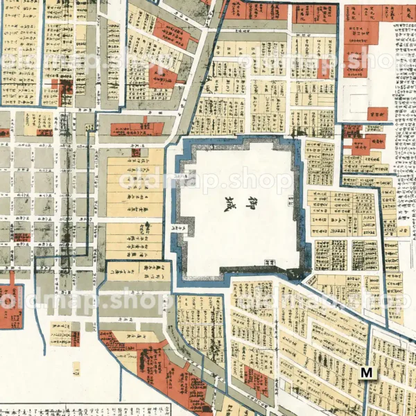 駿河国駿府古絵図 寛永15年(1638)