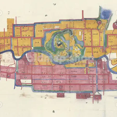 遠江掛川宿之図 小笠原氏時代 天保年間(1830-1844)