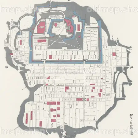 伊賀上野御城下図 文化年間(1804-1818)
