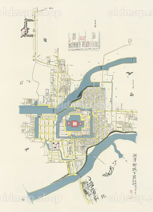 洞津御城下絵図 江戸後期(1780-1850)