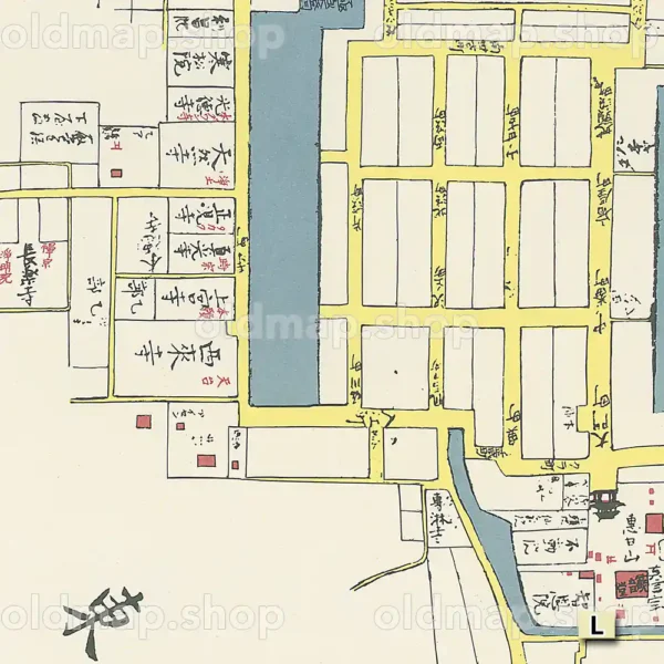 洞津御城下絵図 江戸後期(1780-1850) - 画像 (2)