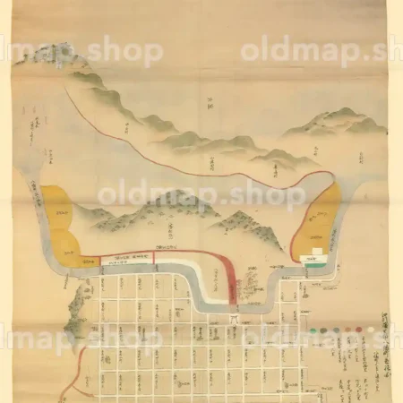 近江八幡惣絵図 宝永4年(1707)