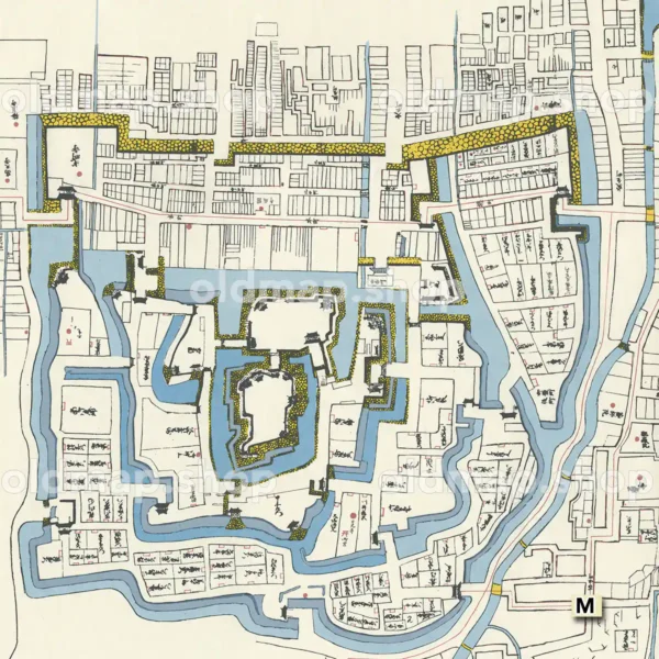 岸和田城下絵図 嘉永6年-慶応4年(1853-1868) - 画像 (4)
