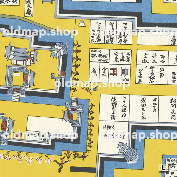 高槻城絵図 慶安末年(1652)