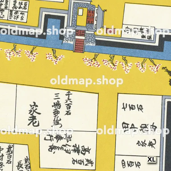 高槻城絵図 慶安末年(1652)