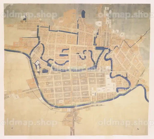 鳥取城下之図 慶安3年(1650)