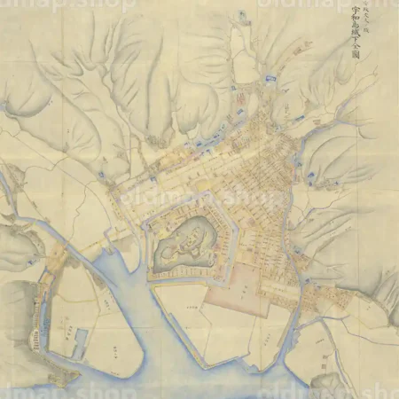 宇和島城下全図 安政-文久(1855-1864)