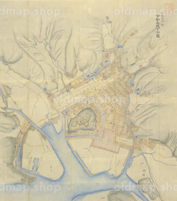 宇和島城下全図 安政-文久(1855-1864)
