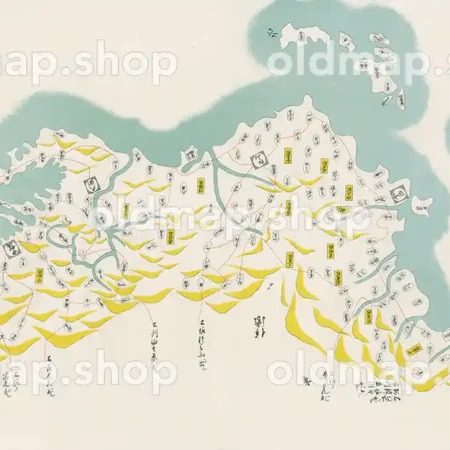 伊予国絵図 正保年間(1644-1648)