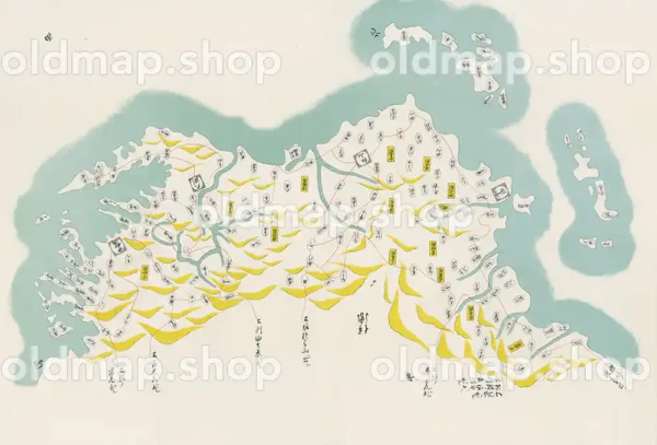 伊予国絵図 正保年間(1644-1648)