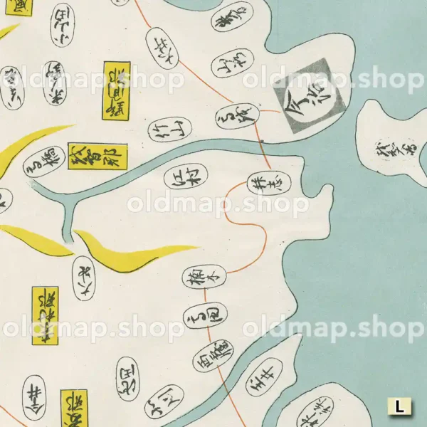 伊予国絵図 正保年間(1644-1648)