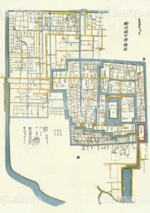 柳川城下御絵図 寛政3年(1791)
