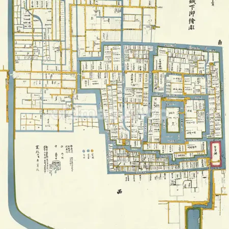 柳川城下御絵図 寛政3年(1791)