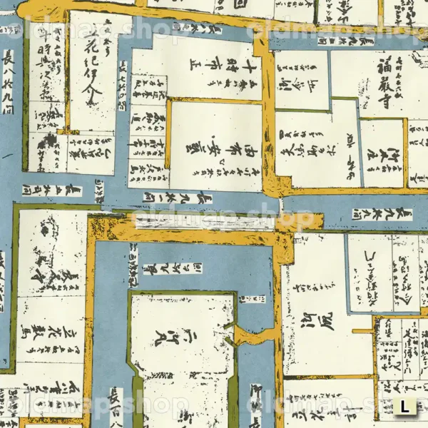 柳川城下御絵図 寛政3年(1791)